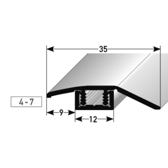 Anpassungsprofil Mini APL-Klick zum Klicken, für Höhen 4-7 mm