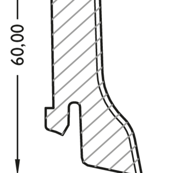 Sesselleiste 22x60 mm 