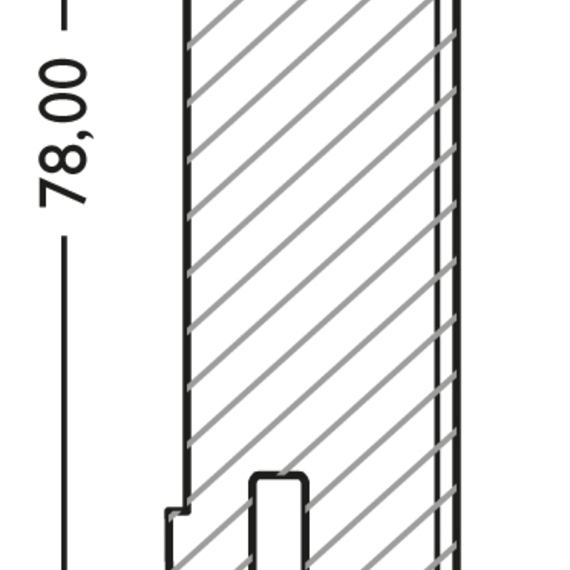 Sesselleiste 18x78 mm, Echtholz furn. mit Nut für ClipStar, Profil 6117(#632)