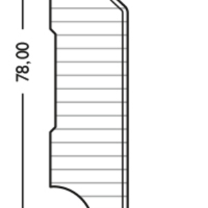 Profil-Sesselleiste*MDF*-FOLIE ummantelt 